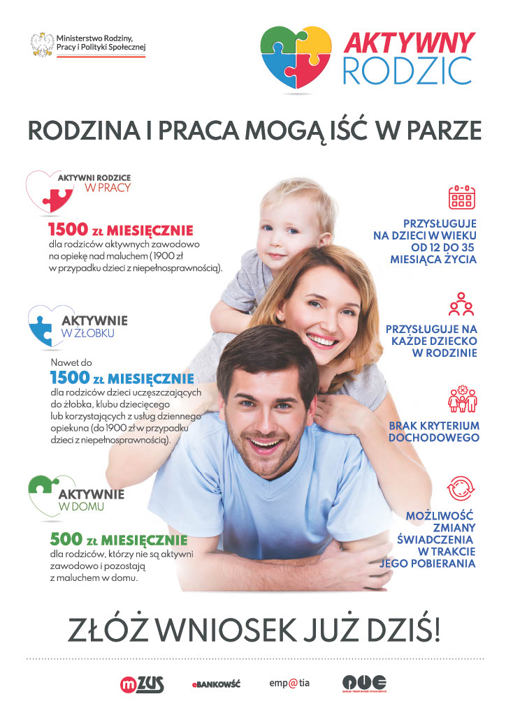 Plakat promujący Program Aktywny Rodzic