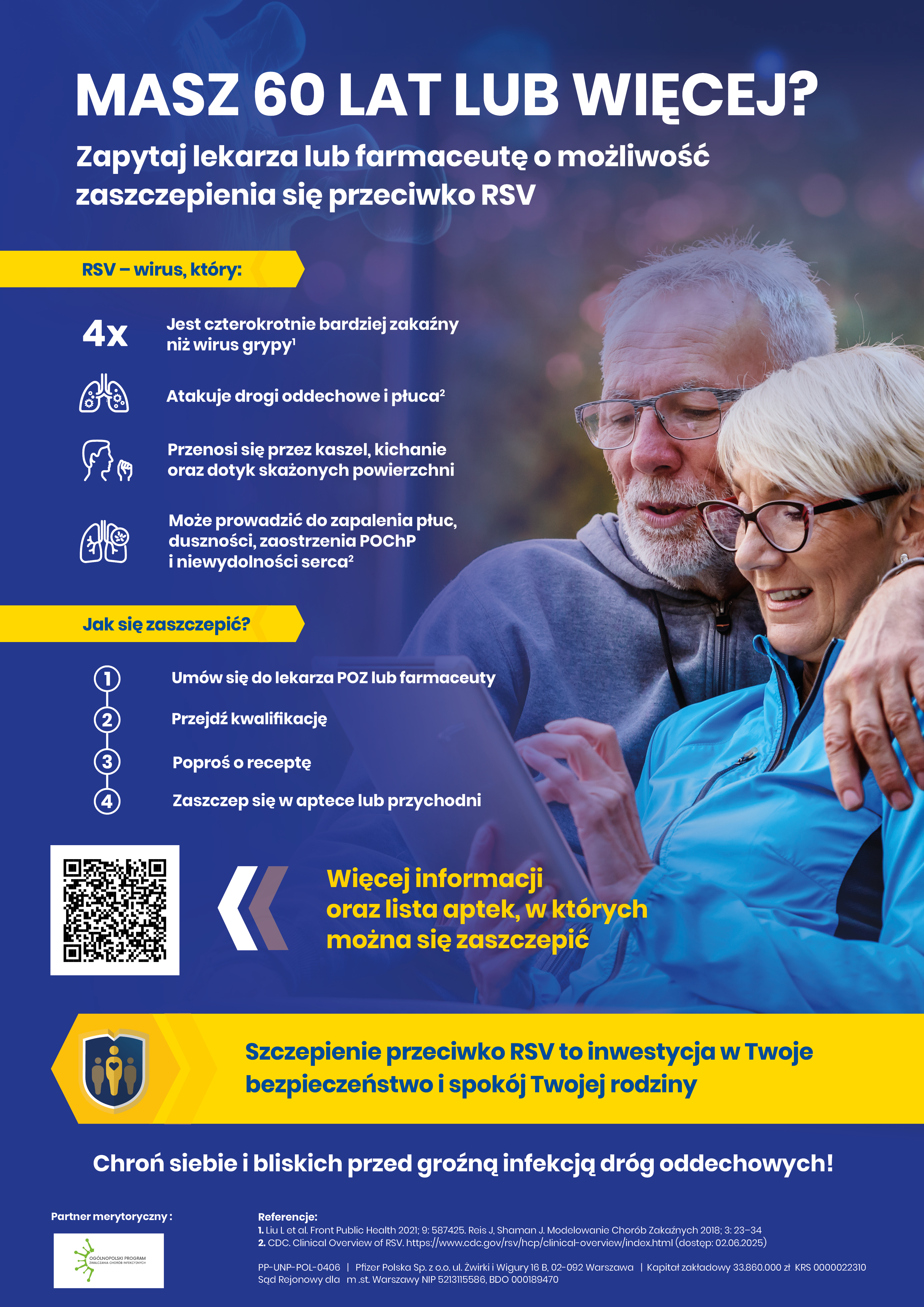 Plakat edukacyjny dotyczący zakażeń RSV