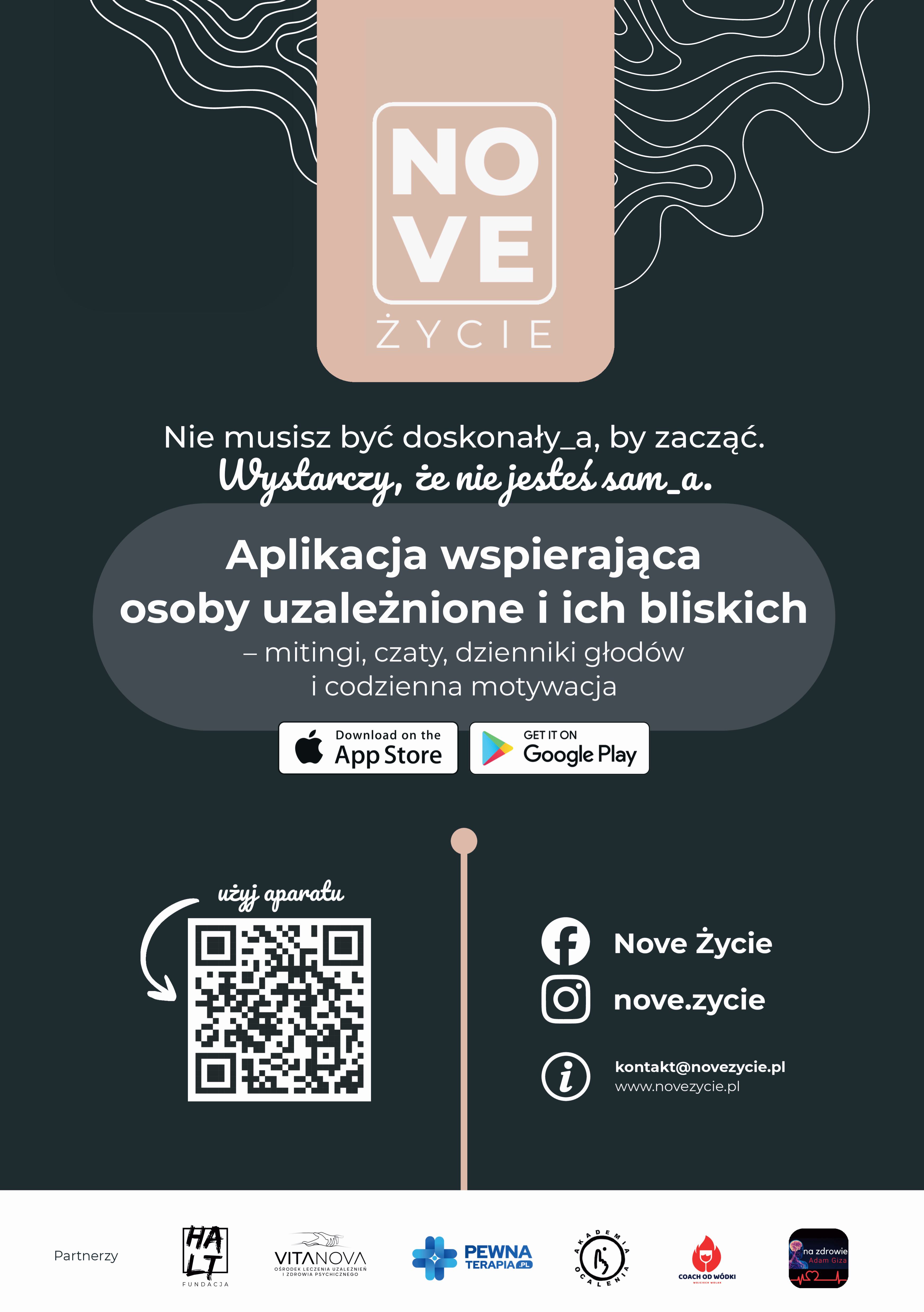 Plakat informacyjny do aplikacji