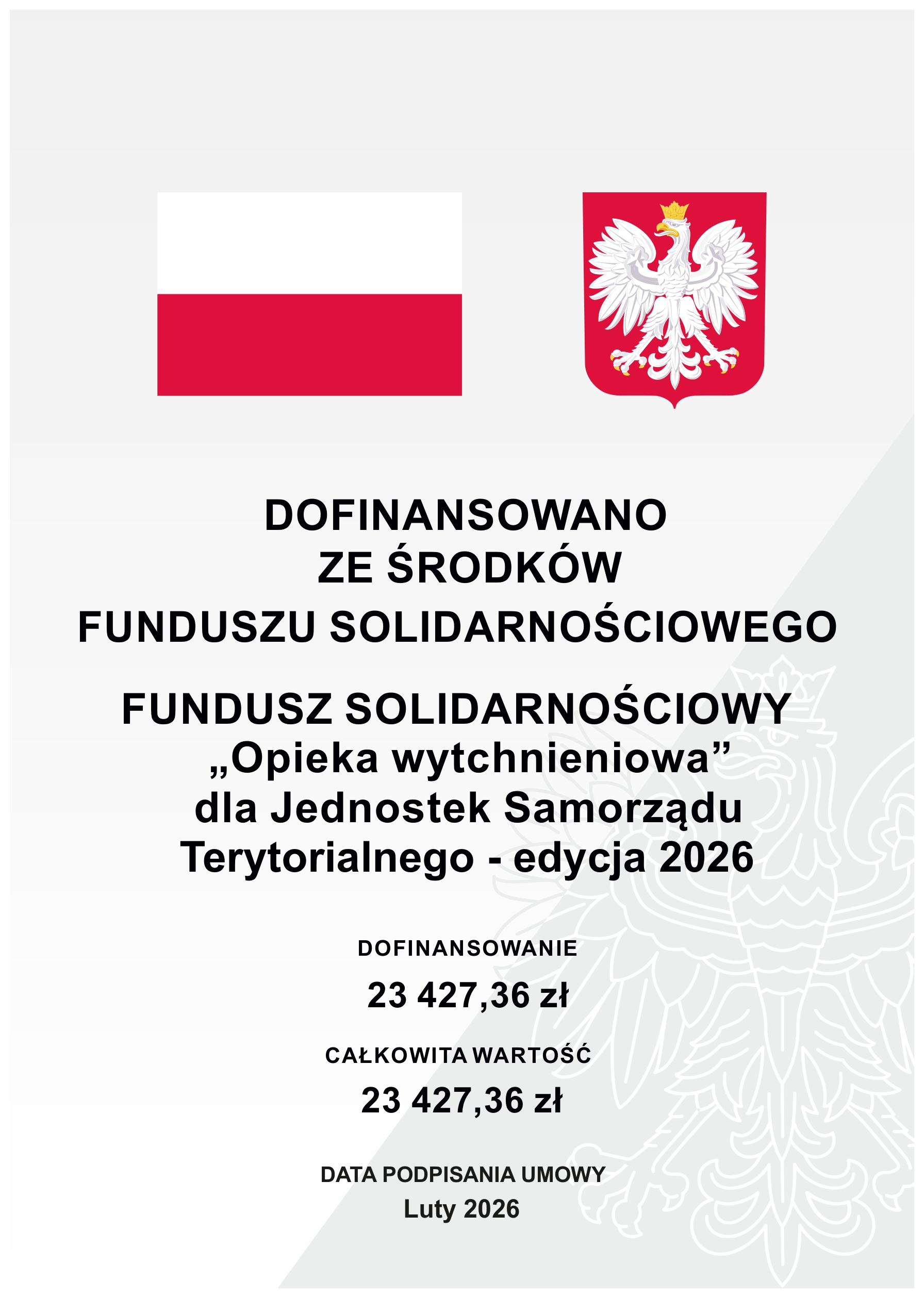 plakat informacyjny Opieka wytchnieniowa 2026