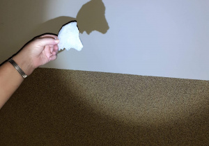 Odczytywanie kształtu wosku z cienia na ścianie.